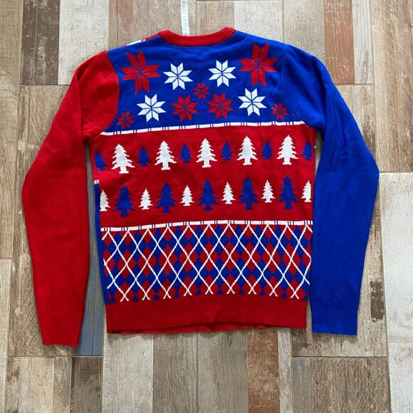 Forever Collectibles Nba La Clippers Ugly Christmas Sweater Crewneck Medium M - Picture 7 of 8